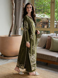 Faiza Faisal Dastaan Embroidered Khaddar Unstitched 3Pc Suit - SIENNA