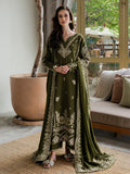 Faiza Faisal Dastaan Embroidered Khaddar Unstitched 3Pc Suit - SIENNA