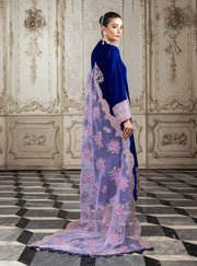 Zainab Chottani Embroidered Velvet Unstitched 3Pc Suit D-02 SIFRA