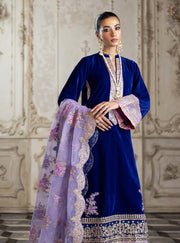 Zainab Chottani Embroidered Velvet Unstitched 3Pc Suit D-02 SIFRA