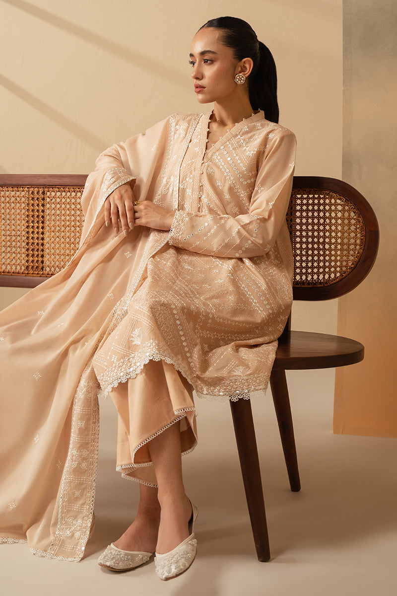 Cross Stitch Mahiri Embroidered Lawn Unstitched 3Pc Suit D-06 Silver Dust
