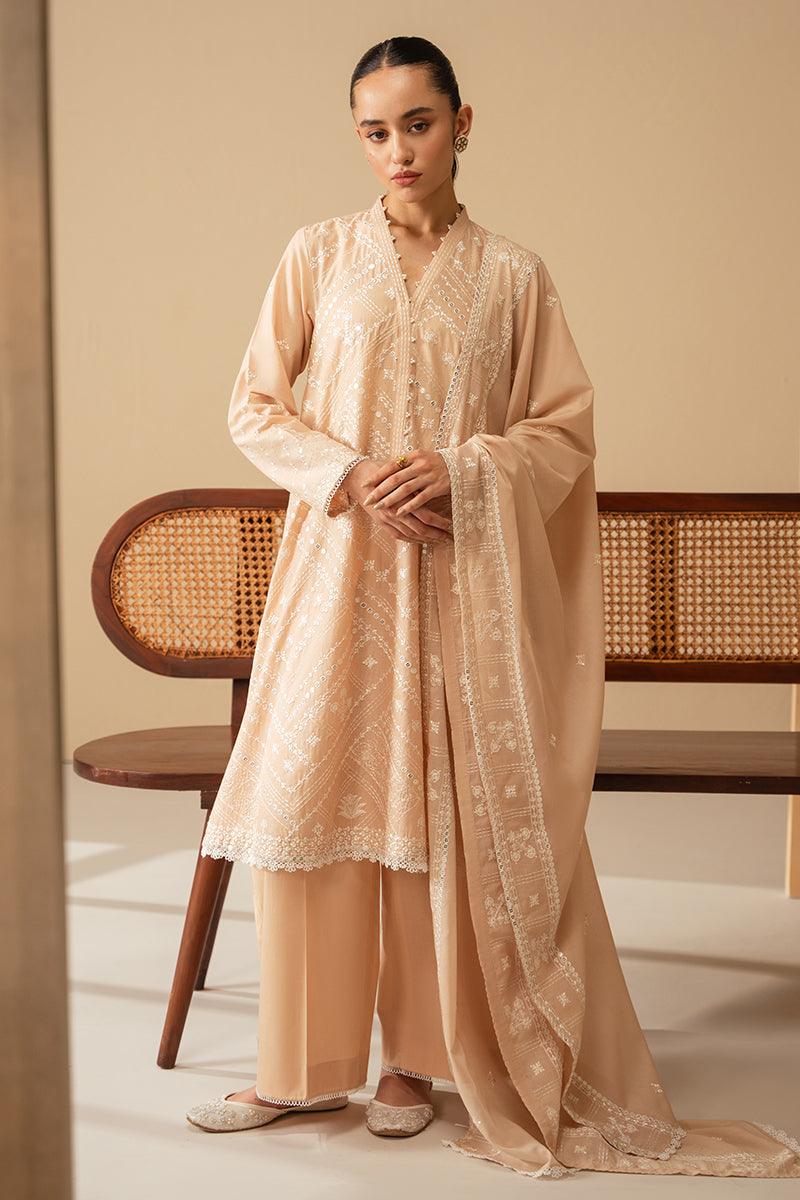 Cross Stitch Mahiri Embroidered Lawn Unstitched 3Pc Suit D-06 Silver Dust