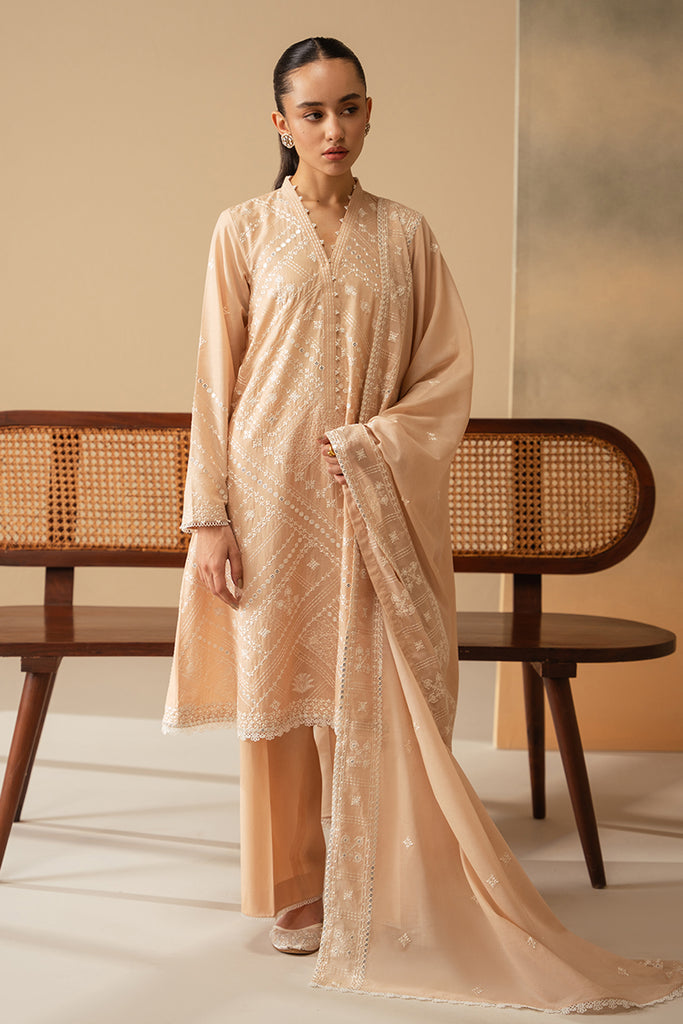Cross Stitch Mahiri Embroidered Lawn Unstitched 3Pc Suit D-06 Silver Dust