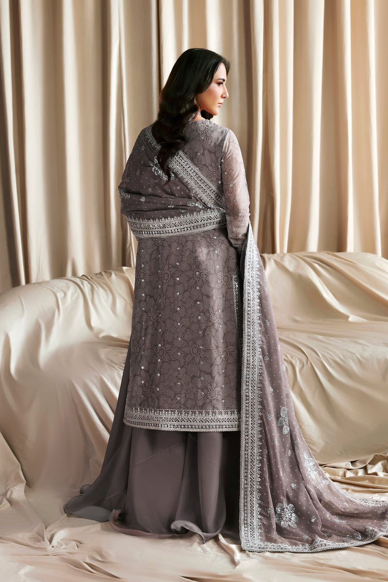Zarif Siraya Printed Formal Unstitched 3Pc Chiffon Suit - SITARA