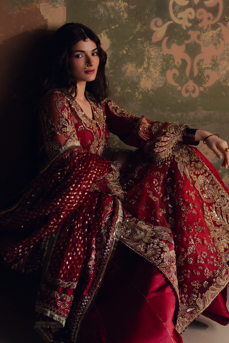 Zarposh Jahanara Festive Embroidered Organza Unstitched 3Pc Suit - SITARA