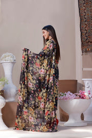 Feathers Premium Printed Lawn Unstitched 3Pc Suit SIYAAH MIST-NJL017