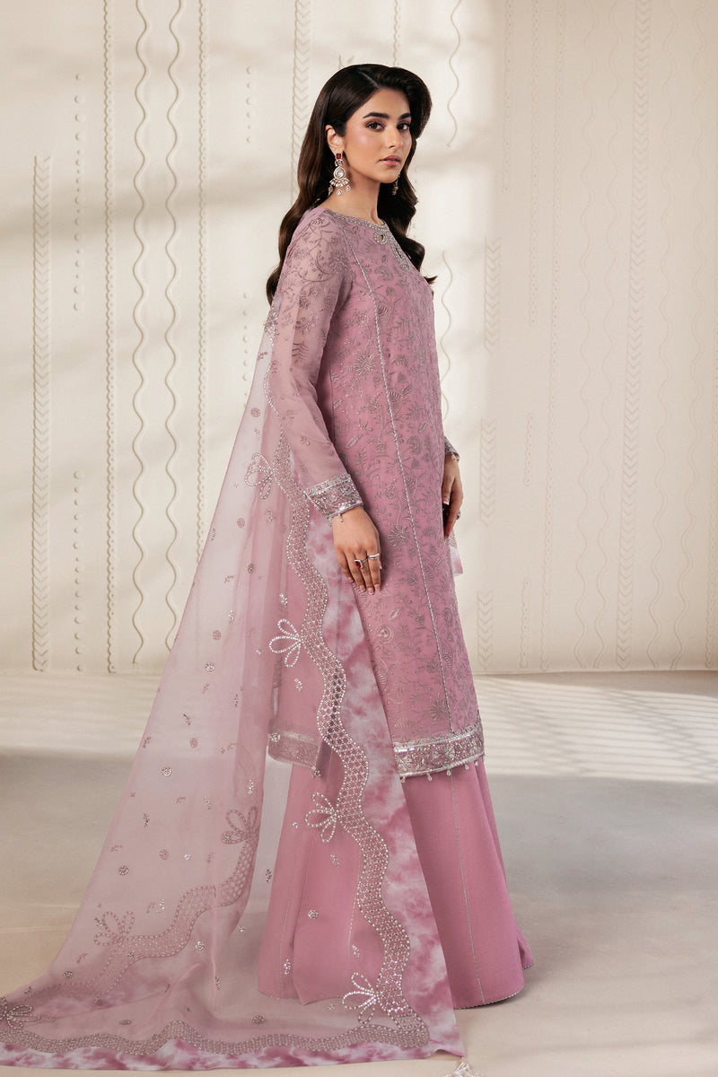 Zarif Bayaan Embroidered Luxury Chiffon Unstitched 3Pc Suit - SIYAAN