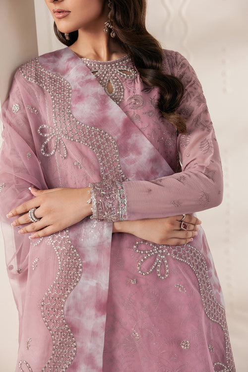 Zarif Bayaan Embroidered Luxury Chiffon Unstitched 3Pc Suit - SIYAAN