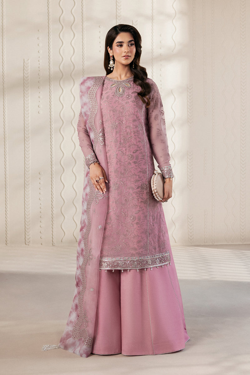 Zarif Bayaan Embroidered Luxury Chiffon Unstitched 3Pc Suit - SIYAAN