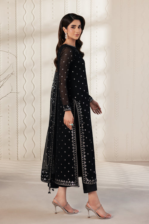 Zarif Bayaan Embroidered Luxury Chiffon Unstitched 3Pc Suit - SIYARA
