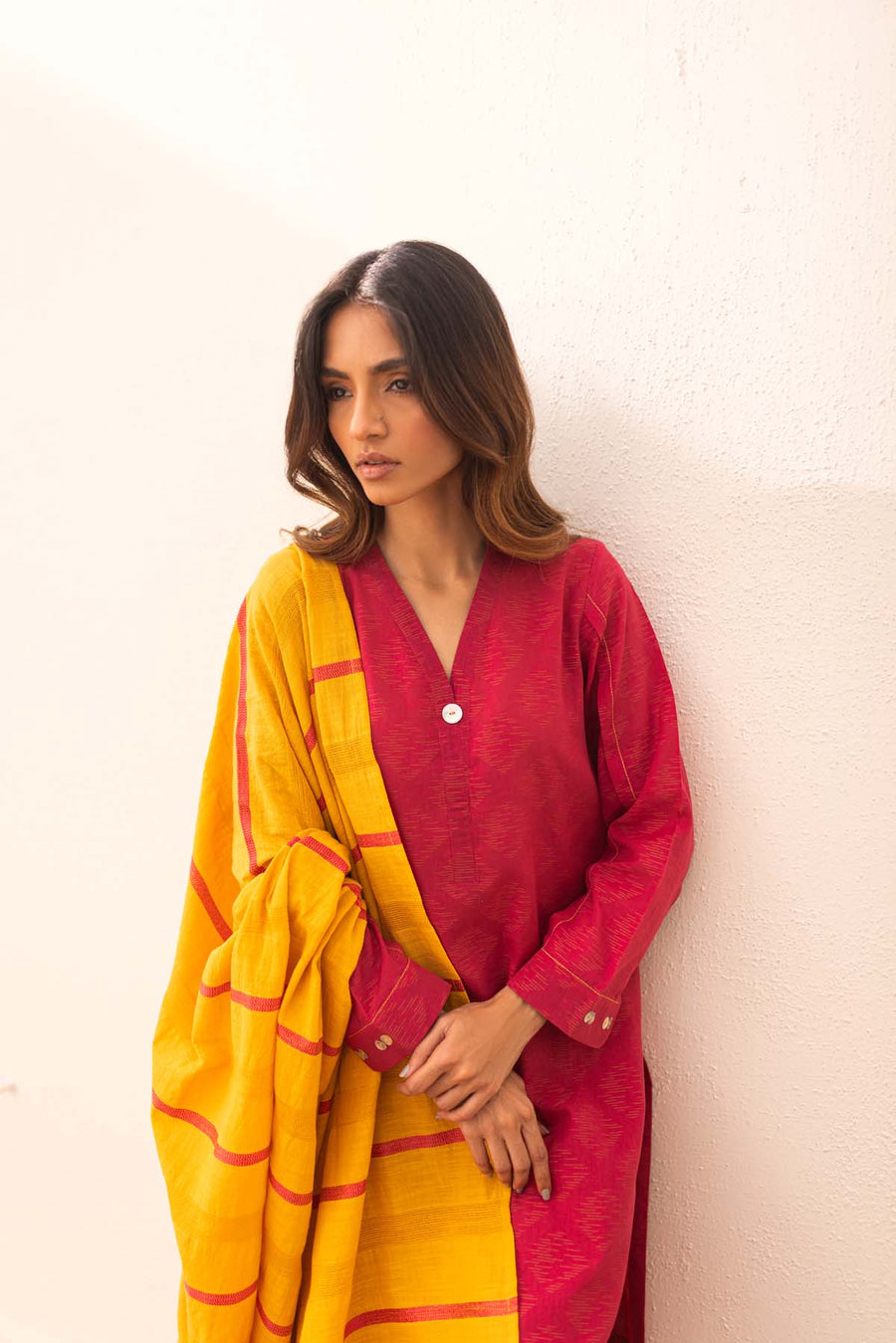 SAHAR Premium Jacquard Lawn Unstitched 3 Piece Suit SJ-RJ-06
