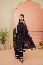 Sahfa Dhoop Kinara Printed Khaddar Unstitched 3Pc Suit SK-01 Gul-e-Shab