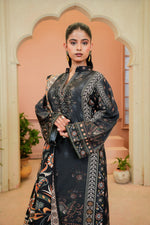 Sahfa Dhoop Kinara Printed Khaddar Unstitched 3Pc Suit SK-02 Zafraan
