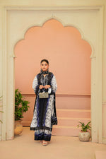 Sahfa Dhoop Kinara Printed Khaddar Unstitched 3Pc Suit SK-03 Lajward