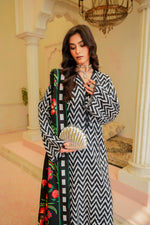 Sahfa Dhoop Kinara Printed Khaddar Unstitched 3Pc Suit SK-04 Lehar