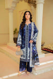 Sahfa Dhoop Kinara Printed Khaddar Unstitched 3Pc Suit SK-05 Neelgoon