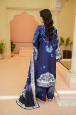 Sahfa Dhoop Kinara Printed Khaddar Unstitched 3Pc Suit SK-05 Neelgoon