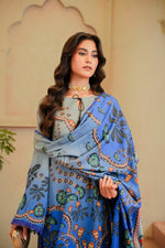 Sahfa Dhoop Kinara Printed Khaddar Unstitched 3Pc Suit SK-06 Nakhlistan