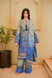 Sahfa Dhoop Kinara Printed Khaddar Unstitched 3Pc Suit SK-06 Nakhlistan