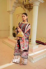 Sahfa Dhoop Kinara Printed Khaddar Unstitched 3Pc Suit SK-08 Sindhri