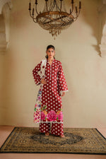 Sahfa Dhoop Kinara Printed Khaddar Unstitched 3Pc Suit SK-09 Bindiya