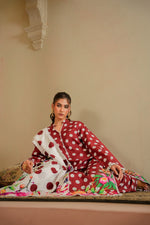 Sahfa Dhoop Kinara Printed Khaddar Unstitched 3Pc Suit SK-09 Bindiya