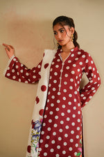 Sahfa Dhoop Kinara Printed Khaddar Unstitched 3Pc Suit SK-09 Bindiya