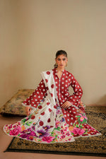 Sahfa Dhoop Kinara Printed Khaddar Unstitched 3Pc Suit SK-09 Bindiya