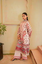 Sahfa Dhoop Kinara Printed Khaddar Unstitched 3Pc Suit SK-10 Ambi