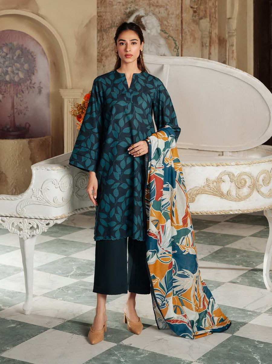 Sahar Fall Winter Unstitched Printed Khaddar 3Pc Suit SKWP-V2-23-07