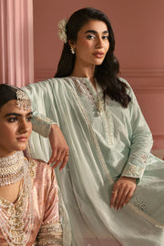 Cross Stitch Premium Embroidered Lawn Unstitched 3Pc Suit - SKY WHISPER