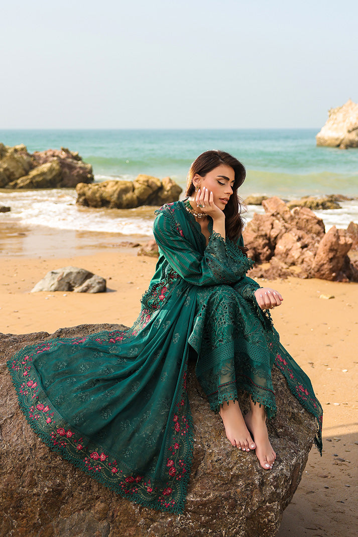 Serene Premium Hania Luxury Lawn Unstitched 3Pc Suit SL-100 Kiswa