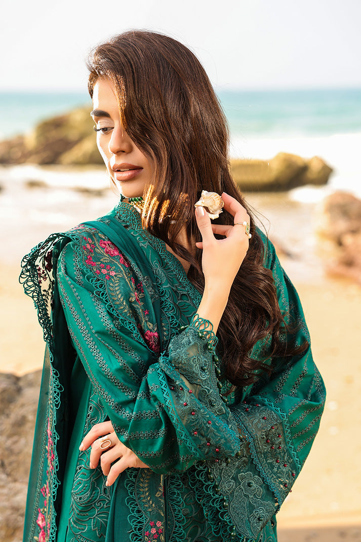Serene Premium Hania Luxury Lawn Unstitched 3Pc Suit SL-100 Kiswa
