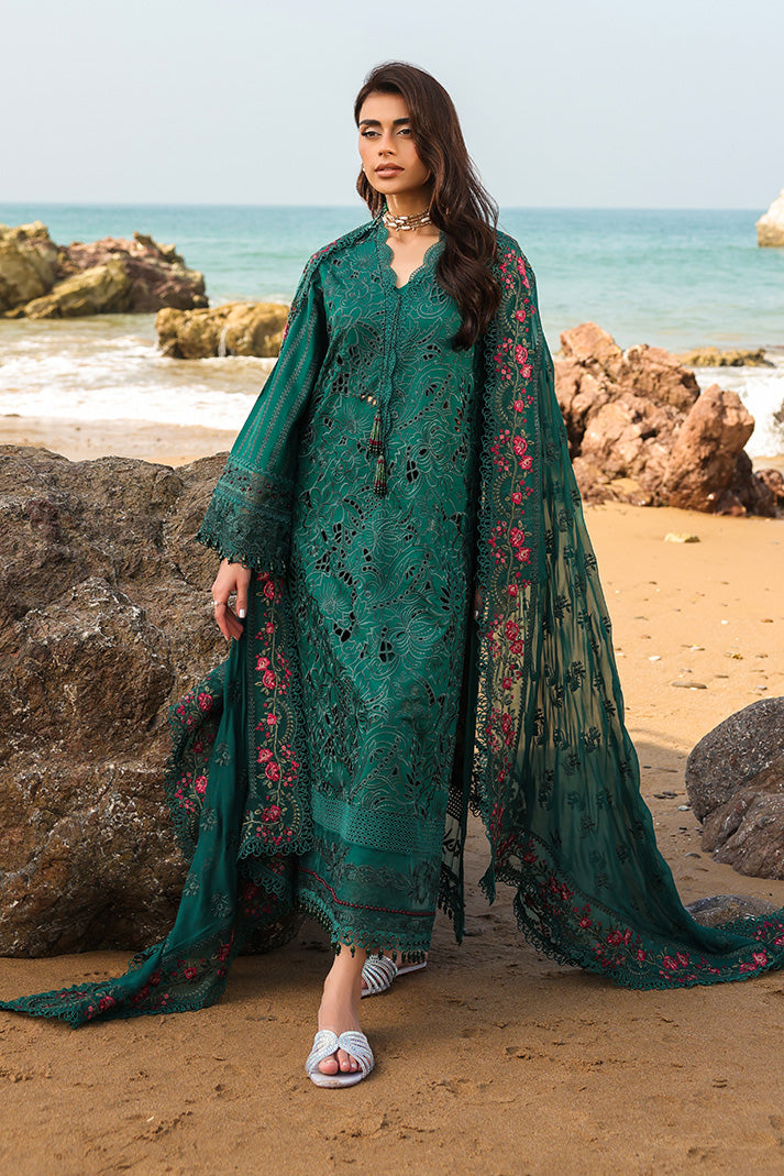 Serene Premium Hania Luxury Lawn Unstitched 3Pc Suit SL-100 Kiswa