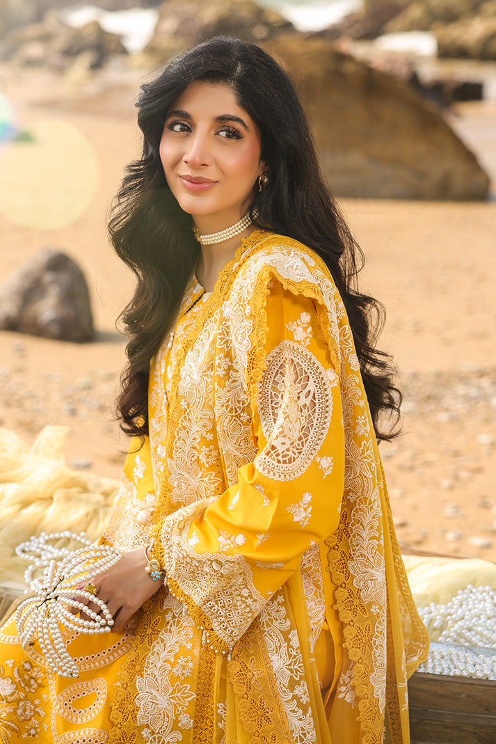 Serene Premium Hania Luxury Lawn Unstitched 3Pc Suit SL-101 Ayzal