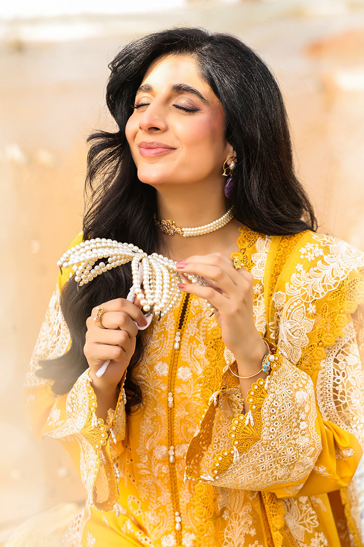 Serene Premium Hania Luxury Lawn Unstitched 3Pc Suit SL-101 Ayzal
