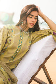 Serene Premium Hania Luxury Lawn Unstitched 3Pc Suit SL-102 Anaya