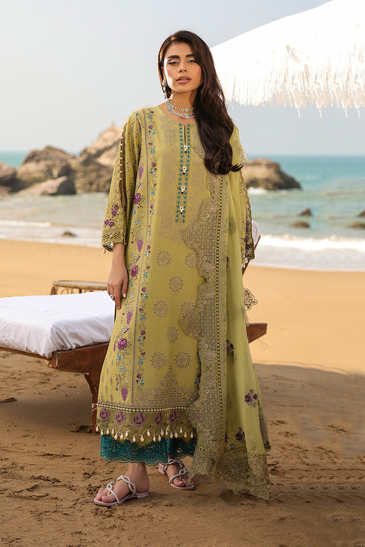 Serene Premium Hania Luxury Lawn Unstitched 3Pc Suit SL-102 Anaya