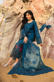 Serene Premium Hania Luxury Lawn Unstitched 3Pc Suit SL-104 Iswah