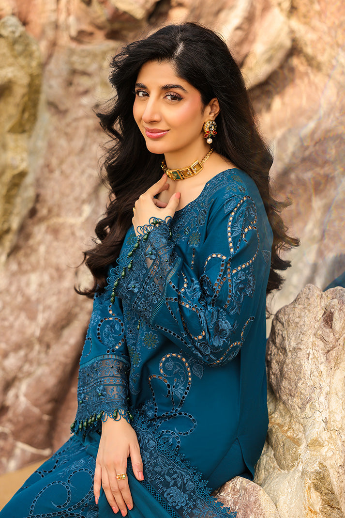 Serene Premium Hania Luxury Lawn Unstitched 3Pc Suit SL-104 Iswah