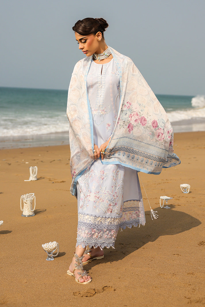 Serene Premium Hania Luxury Lawn Unstitched 3Pc Suit SL-105 Havia