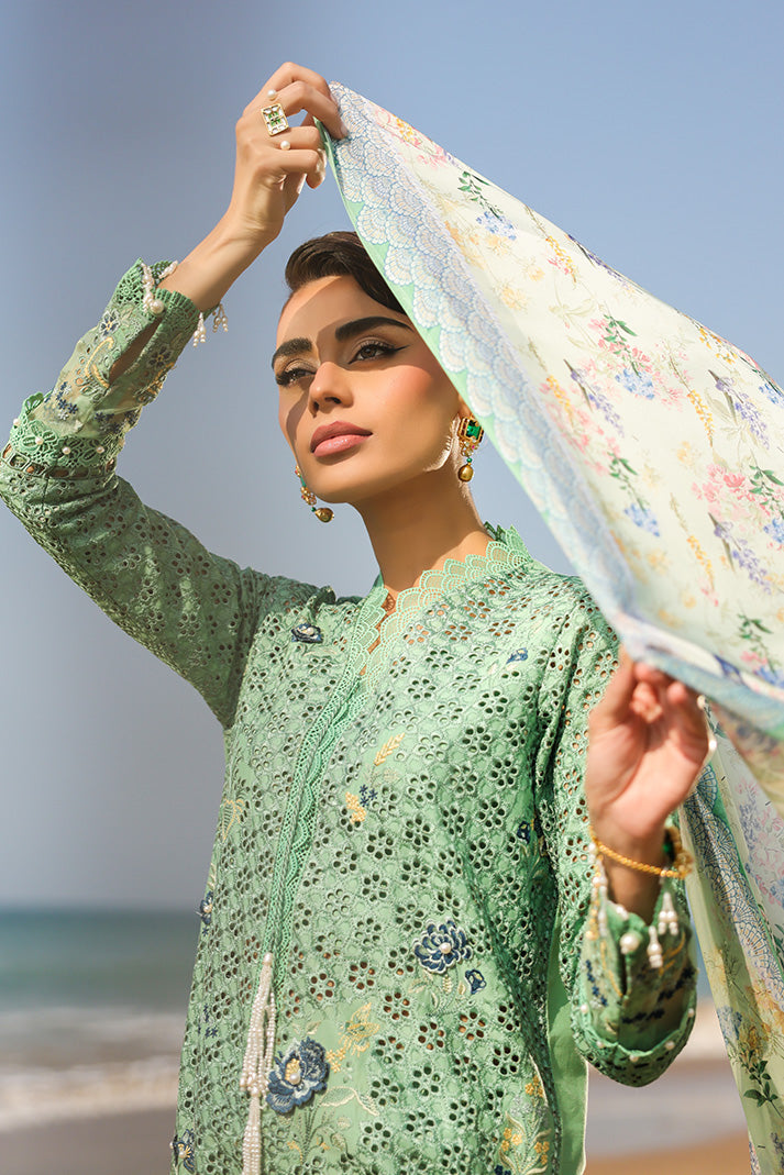 Serene Premium Hania Luxury Lawn Unstitched 3Pc Suit SL-106 Neria