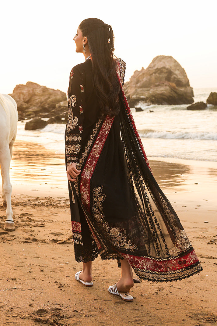 Serene Premium Hania Luxury Lawn Unstitched 3Pc Suit SL-114 Zaria
