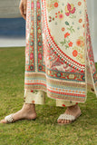 Serene Premium Dahlia Lawn Unstitched 3Pc Suit SL-118 Ivory Ember