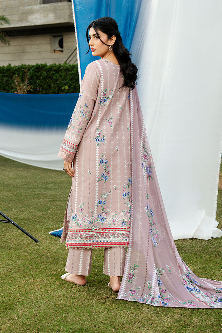 Serene Premium Dahlia Lawn Unstitched 3Pc Suit SL-119 Mauve Grace