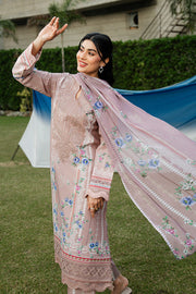 Serene Premium Dahlia Lawn Unstitched 3Pc Suit SL-119 Mauve Grace