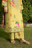 Serene Premium Dahlia Lawn Unstitched 3Pc Suit SL-120 Lime Sorbet