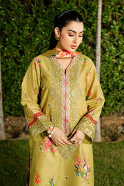 Serene Premium Dahlia Lawn Unstitched 3Pc Suit SL-120 Lime Sorbet