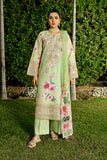 Serene Premium Dahlia Lawn Unstitched 3Pc Suit SL-121 Pistachio Bloom