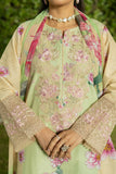 Serene Premium Dahlia Lawn Unstitched 3Pc Suit SL-121 Pistachio Bloom